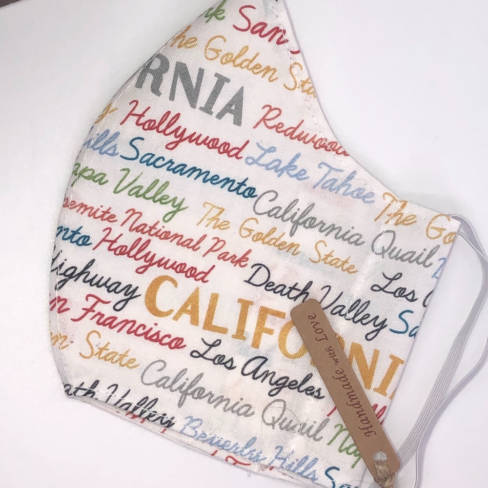 State of CALIFORNIA Graphic Print Face Mask ~NEW!